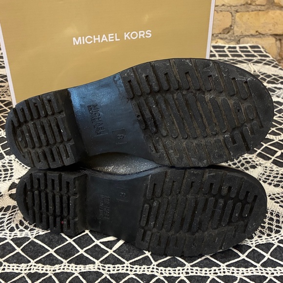 Michael Kors metallic silver lace-up Tavie rainbootie - Picture 6 of 8